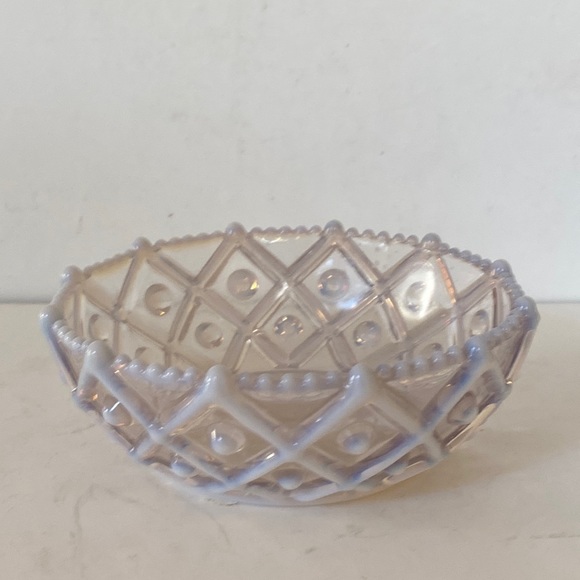 Anchor Hocking Other - Vintage Moonstone Opalescent Hobnail glass candy or nut dish
